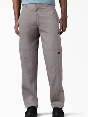Dickies Men’s Straight Work double knee Chinos in Light Gray 36 x 32